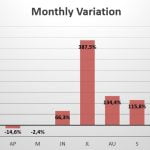 Turkey monthly sales variation 2020